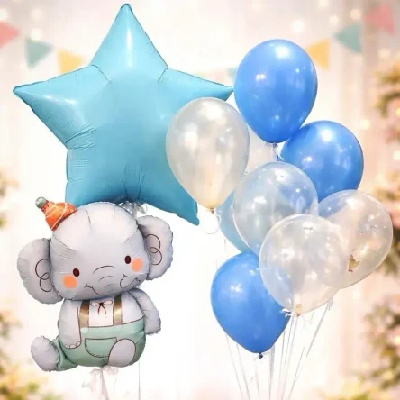 9 латексных шаров(30см) И 2 фольгированных шара